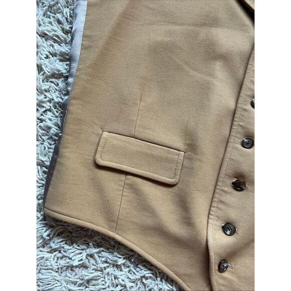 Ben Silver Wool Camel Waistcoat Vest Men's Suit Size 40R - Picture 3 of 12